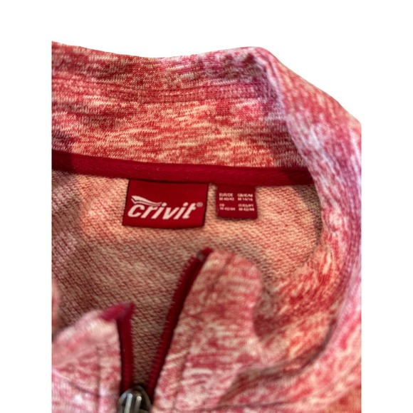 Crivit Jacket Women’s Size Medium Red Full Zip Knitted Sweater Outdoor Jogging - Picture 2 of 9